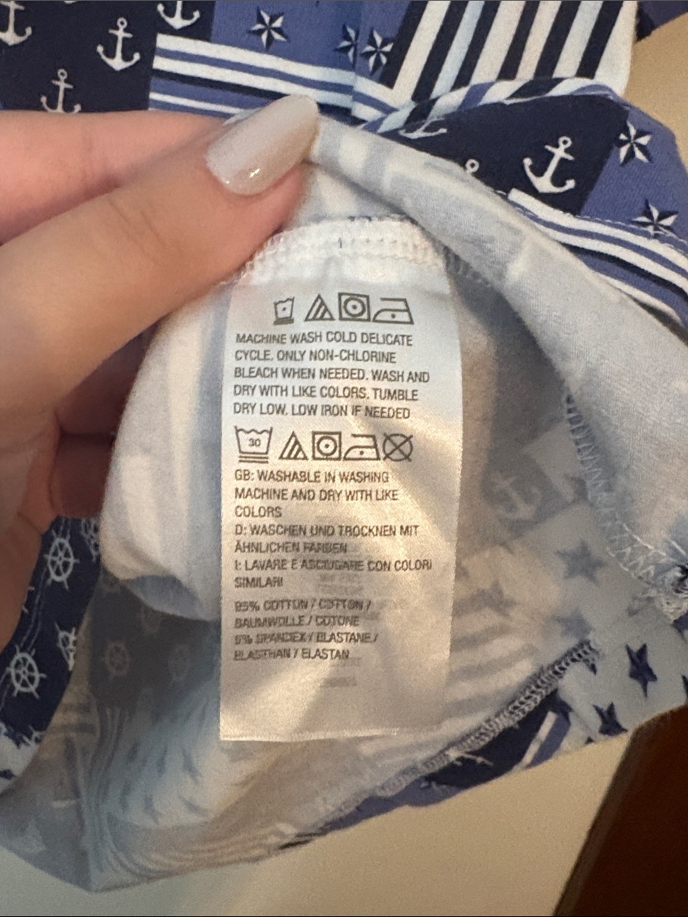 Denim&Co Blue Patchwork Print Short Sleeve Top - Picture 4 of 6